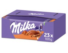 Pieninis šokoladas MILKA CREAM CARAMEL, 100g x 23vnt dėžė. 1,39€ - vnt
